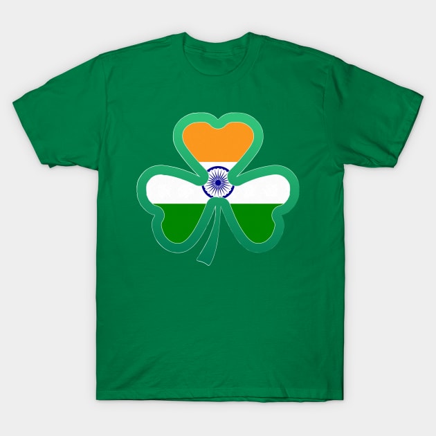 Indian Flag for st patricks day, Irish Shamrock T-Shirt by Myteeshirts